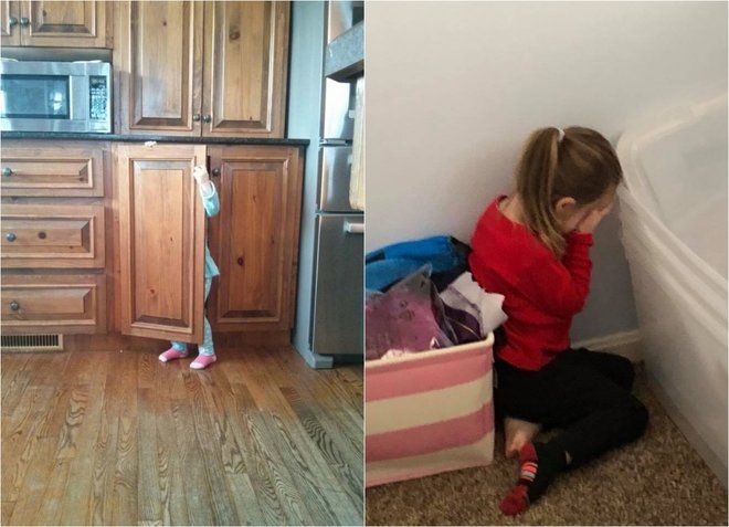 Найди меня: 46 фото, как дети прячутся от родителей
